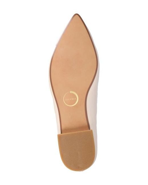 Journee Collection Natural Carmin Pointed Toe Flat