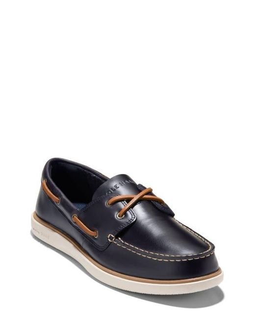 Cole Haan Men's Blue Grand Crosscourt Boat Shoe