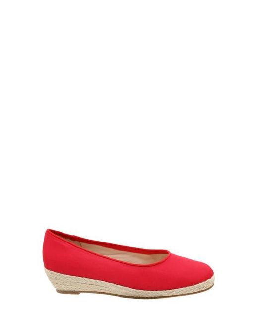 David Tate Red Stroll Espadrille Flat