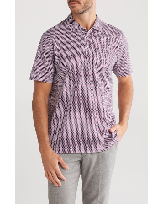 Bugatchi Purple Micro Dot Stretch Cotton Polo for men