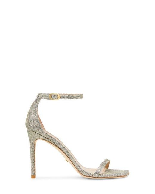 Stuart Weitzman Metallic Nudistcurve Ankle Strap Sandal