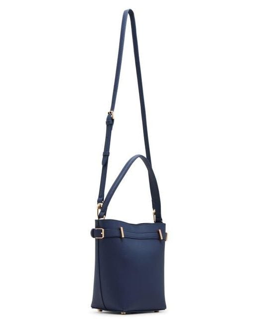 Anne Klein Blue Belted Bucket Shoulder Bag