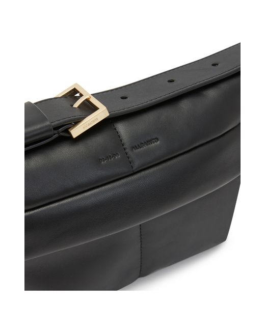AllSaints Black Colette Leather Crossbody Bag