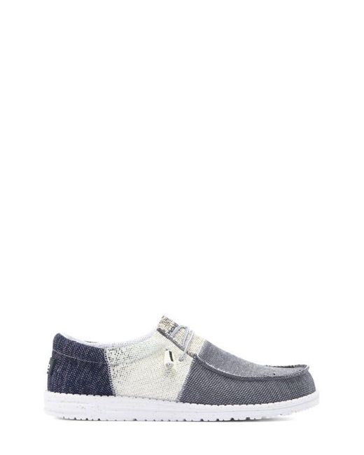 HeyDude Blue Wally Stretch Slip-On Shoe for men