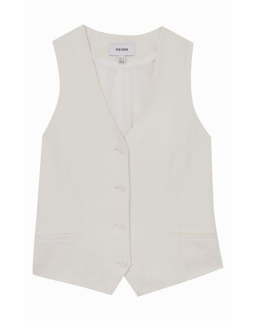 Reiss White Devon Vest