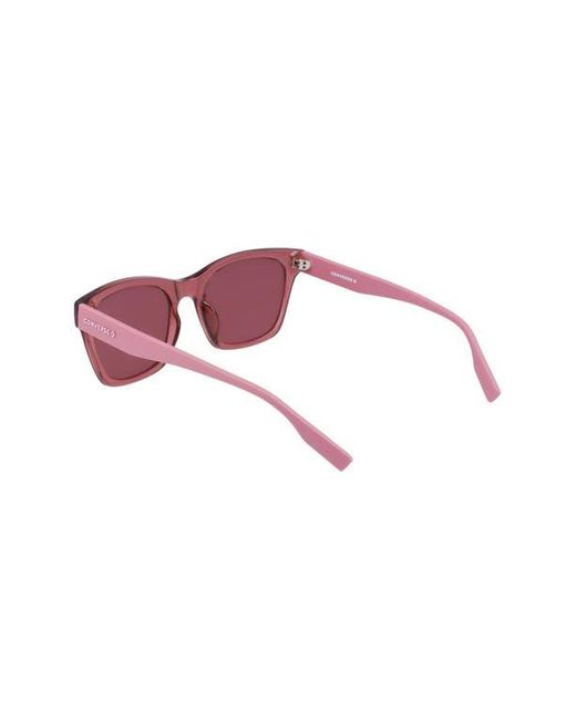 Converse Pink 53Mm Rectangular Sunglasses