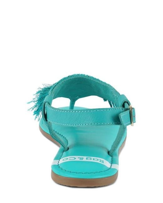 Rag & Co Green Risha Tassel Sandal