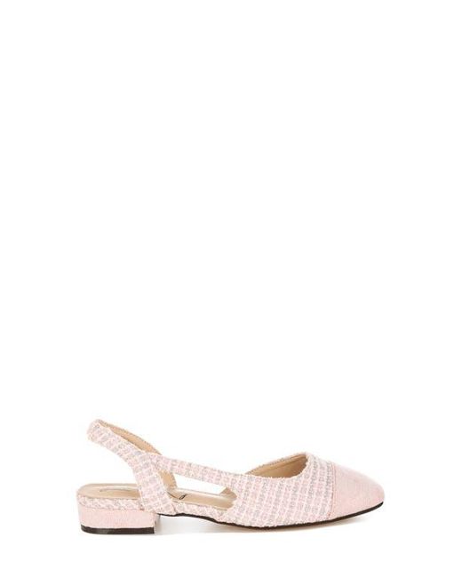 LONDON RAG Pink Karita Tweed D'Orsay Slingback Pump