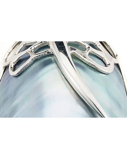 Samuel B. Blue Oval Shell Pendant