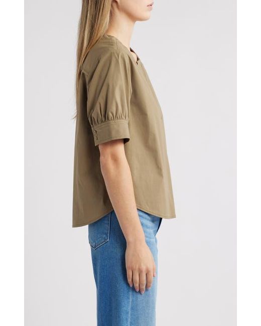 Wit & Wisdom Green Cuffed Elbow Sleeve Top