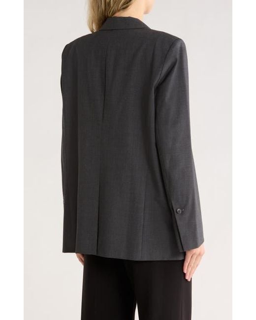 Twp Black Tabitha Double Breasted Wool Blend Blazer