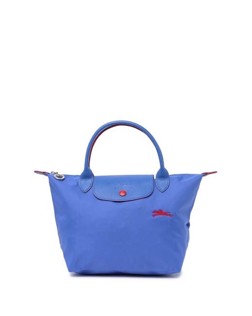 Longchamp Le Pliage Club Small Leather Trimmed Bag In Myosotis At Nordstrom Rack in Blue Lyst