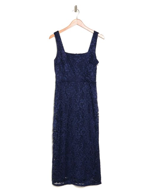 Sam Edelman Blue Lace Sleeveless Midi Dress