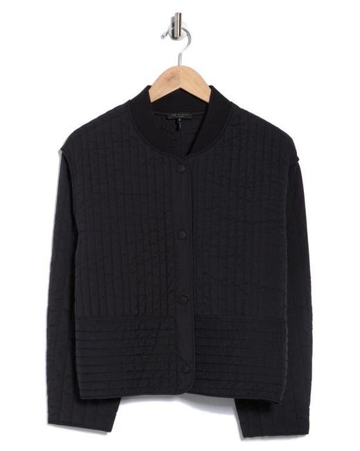 Rag & Bone Black Bobbi Cropped Quilted Jacket