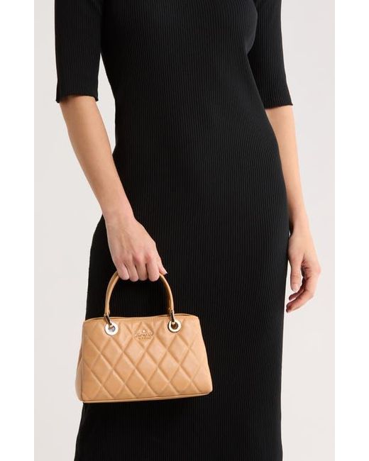 Kate Spade Natural Carey Small Quilted Sullivan Satchel Bag