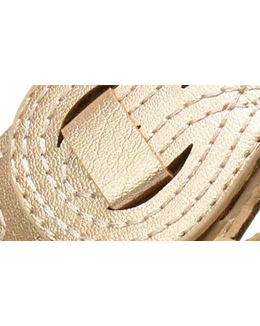 Taryn Rose Metallic Cutout Slide Sandal