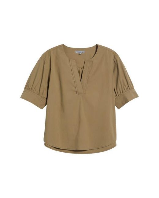 Wit & Wisdom Green Cuffed Elbow Sleeve Top