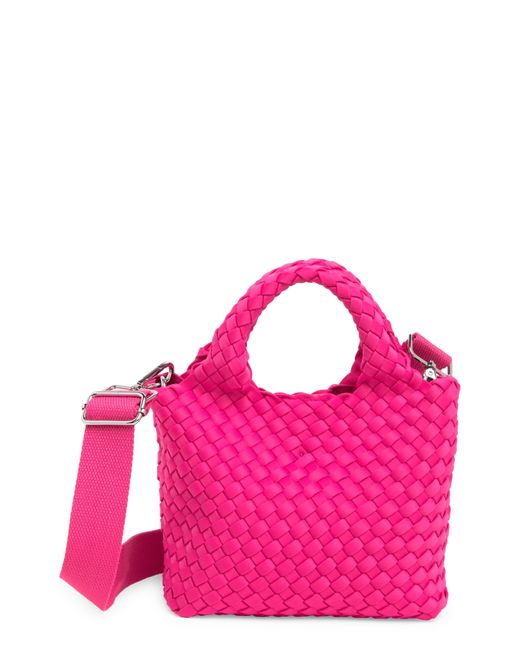 BCBGMAXAZRIA Pink Woven Mini Crossbody Bag