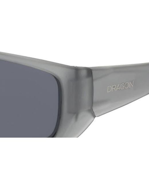 Dragon Gray 64Mm Oversize Rectangular Sunglasses for men