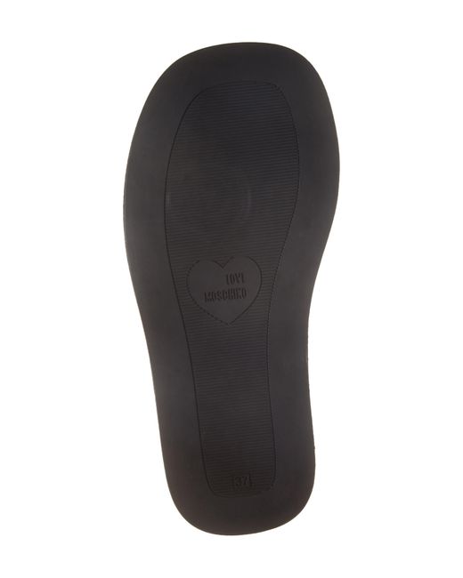Love Moschino Black Logo Platform Slide Sandal
