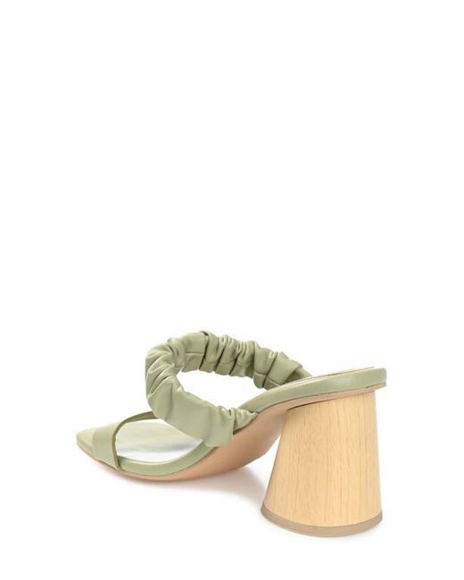 Journee Collection Metallic Open Square-Toe Block Heel