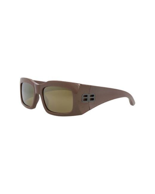 Balenciaga Natural 58Mm Rectangular Sunglasses