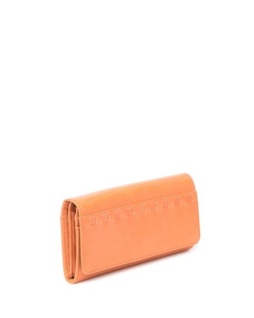 Hobo International Orange Rider Leather Wallet