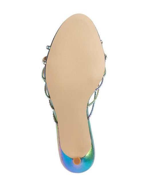 【Steve Madden】サーカスクリスタルスライドサンダル Steve Madden Cirkus Crystal Slide Sandal in Metallic | Lyst