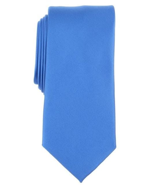 Savile Row Blue Solid Satin Tie for men