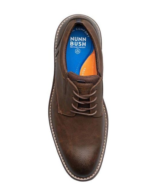 Nunn Bush Brown Gates Plain Toe Derby for men