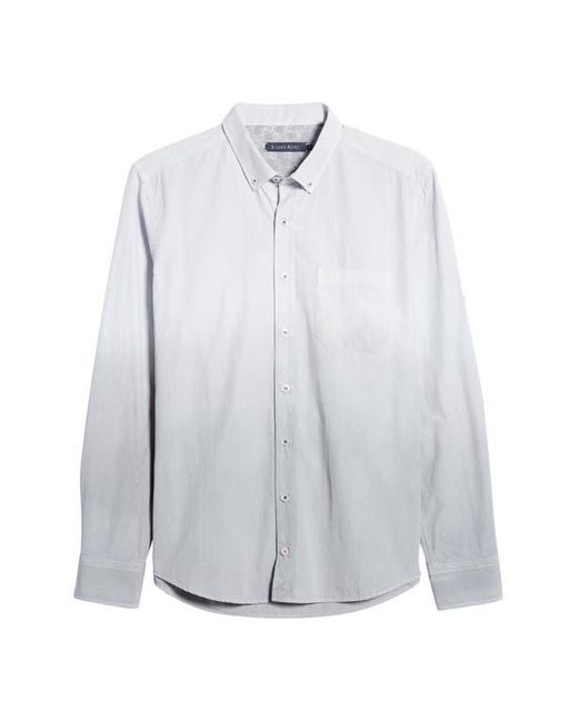 Stone Rose Gray Long Sleeve Stretch Button-Down Shirt for men