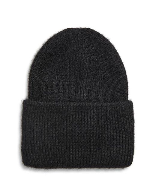 Tasha Black Cuffed Knit Beanie