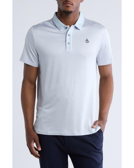 Original Penguin Blue Stripe Polo for men