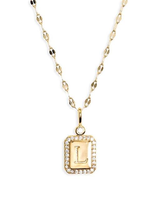 Leith Metallic Initial Letter Pendant Chain Necklace
