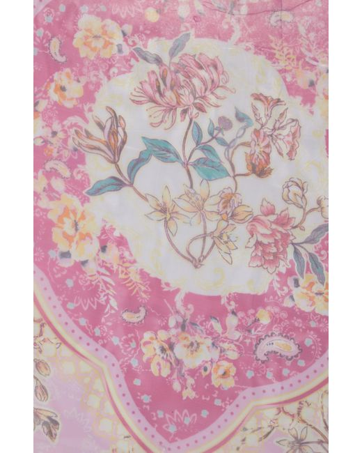 Vince Camuto Pink Paisley Floral Scarf