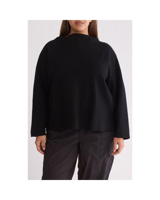 Eileen Fisher Black Boxy Wool Top