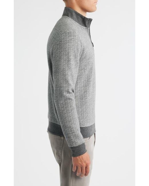 Robert Barakett Gray Cedro Quarter Zip Pullover for men
