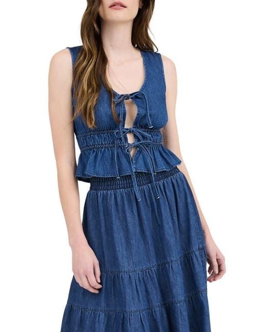 Blu Pepper Blue Tank Top