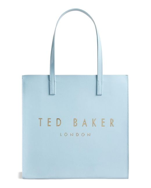 Ted Baker Blue Crinkon Faux Leather Tote