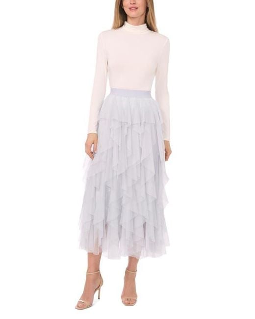 Halogen® White Layered Tulle Skirt