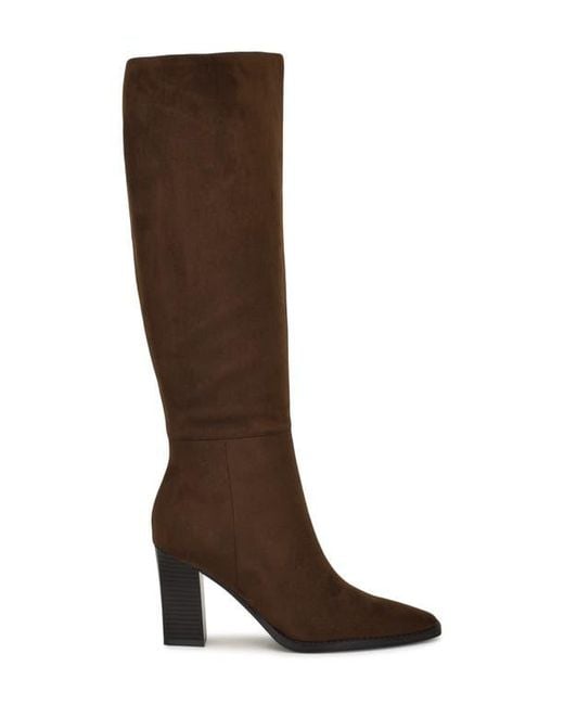 Nine West Brown Zeran Knee High Boot