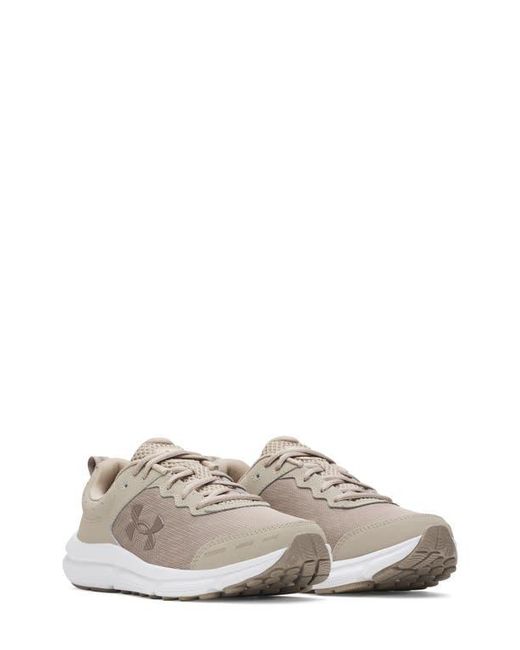 Under Armour Gray Charged Assert 10 Sneaker for men