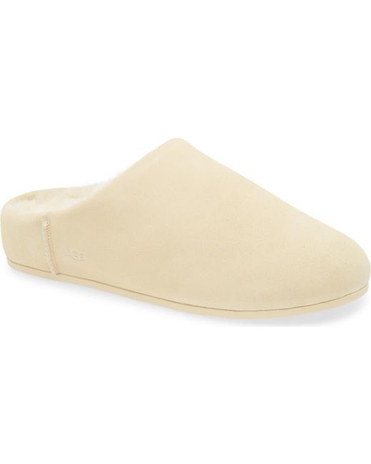 Ugg Natural Elea Waterproof Suede Slipper