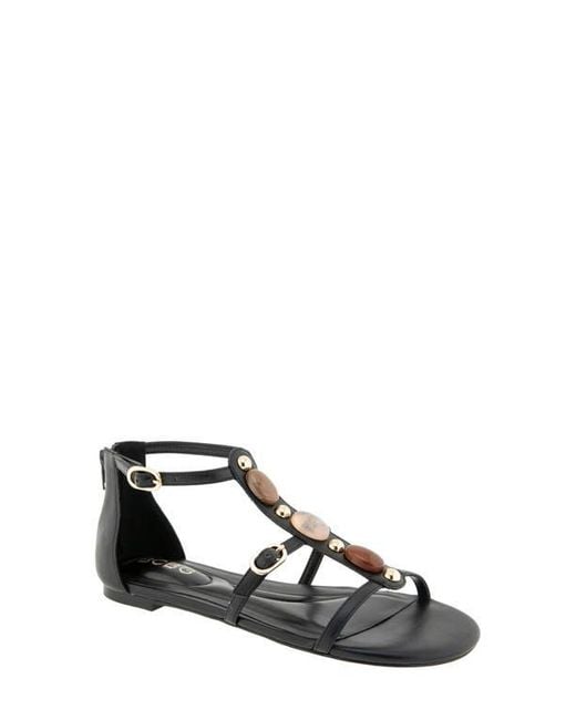BCBGeneration Black Paulee T-Strap Sandal