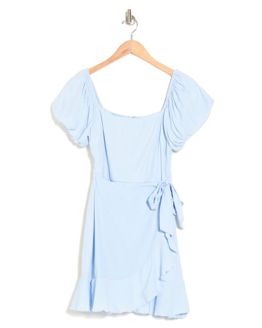 ROW A Blue Puff Sleeve Dress