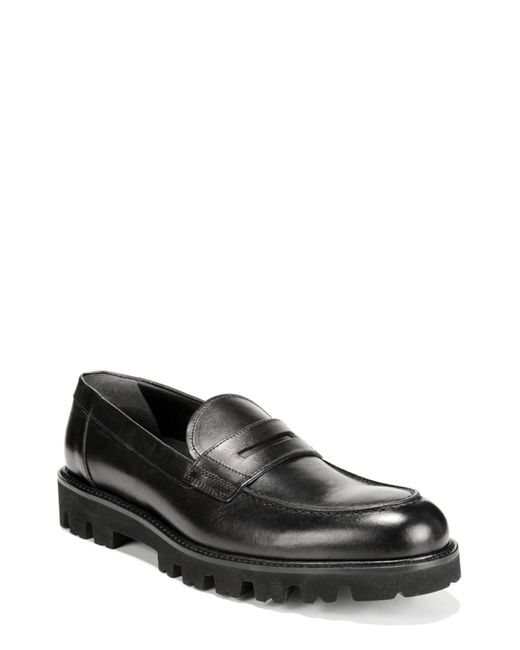 Vince Black Comrade Leather Loafers for men