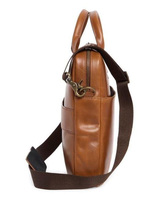 Johnston & Murphy Brown Hunter Glaze Briefcase for men