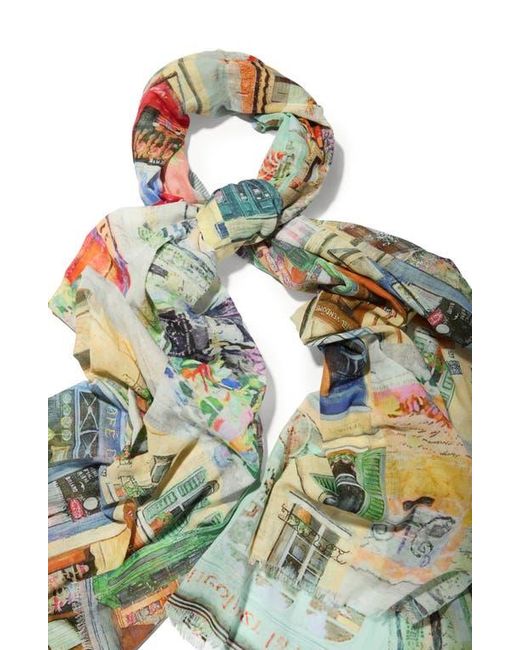 Saachi Multicolor Spring Print Scarf
