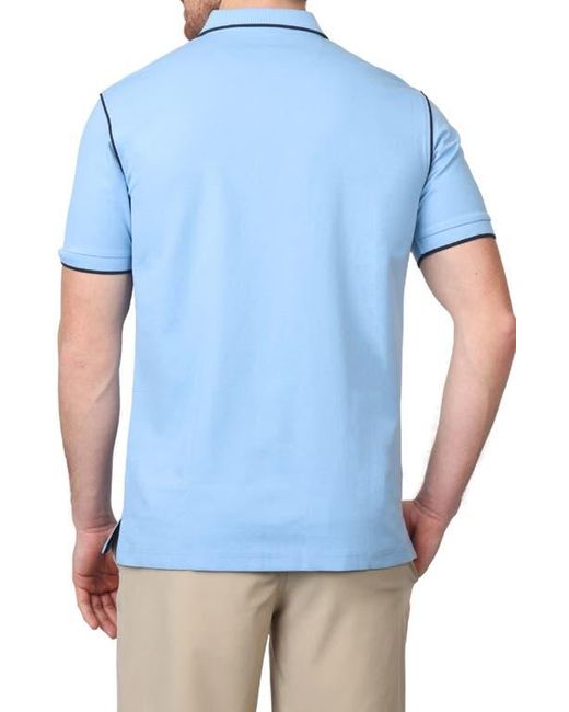 Tailorbyrd Blue Supersoft Interlock Polo for men