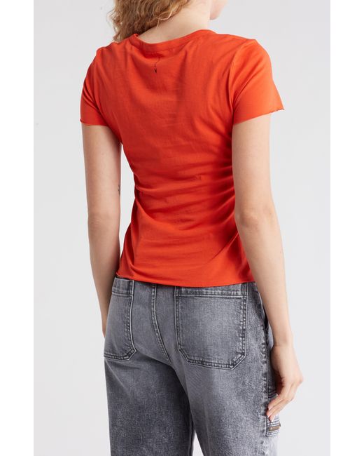 AllSaints Orange Bela Cotton T-shirt